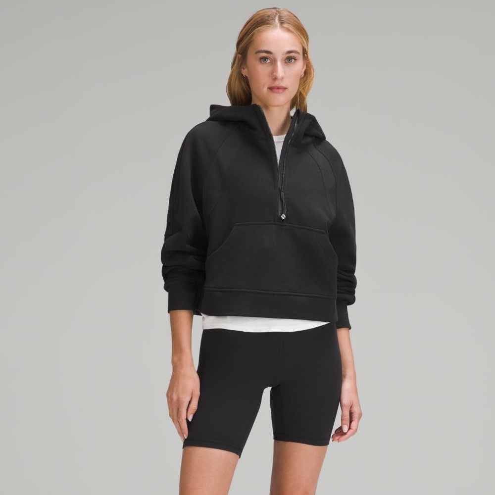 Black lululemon half zip scuba hoodie